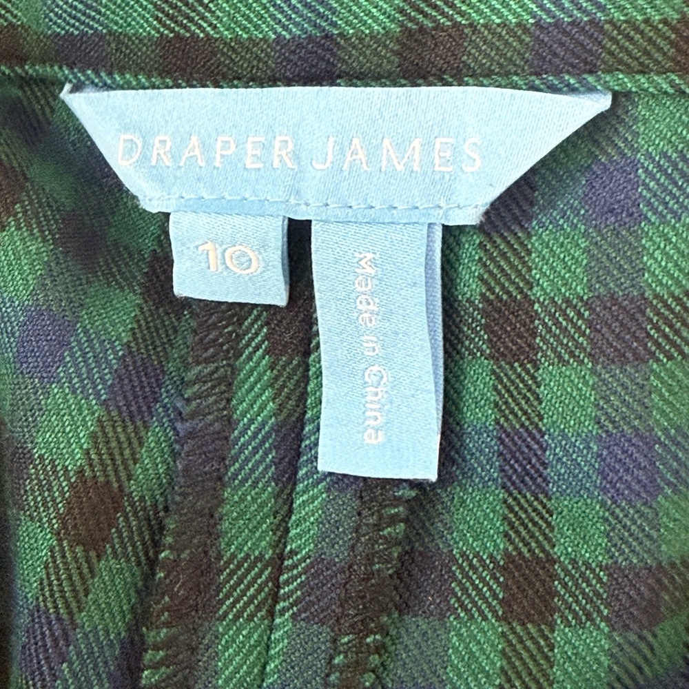 Draper James Sophisticated Green Plaid Two-Piece Suit – Office to Evening Style - Picture 5 of 15